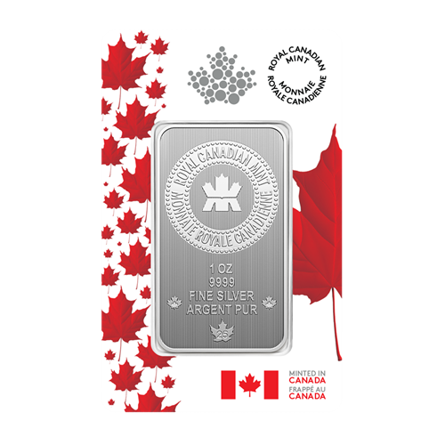 Pure Silver Bar in Proudly Canadian